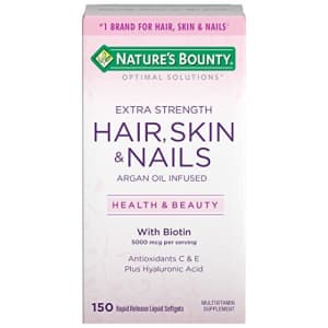 Extra Strength Hair Skin and Nails Vitamins by Nature's Bounty Optimal Solutions, Vitamin C, for $9