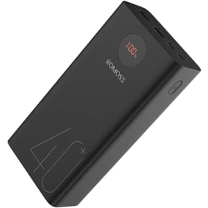 Romoss 40,000mAh 18W Fast Charging Portable Power Bank for $30