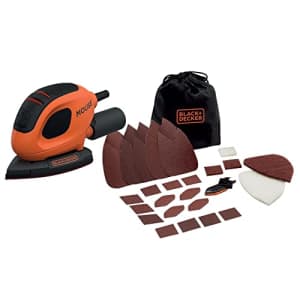 Black + Decker BLACK+DECKER Mouse Detail Sander 55 W, Speed 11,000 RPM, Orbit Diameter 1.5 mm, Sandpaper for $79 Black + Decker BLACK+DECKER Mouse Detail Sander 55 W, Speed 11,000 RPM, Orbit Diameter 1.5 mm, Sandpaper for $79