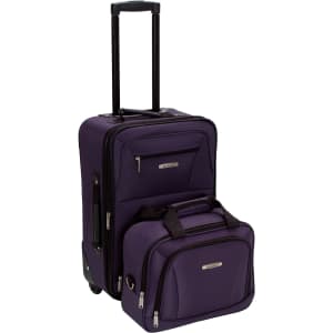 Rockland Fashion Expandable Softside Upright 2-Piece Luggage Set for $32