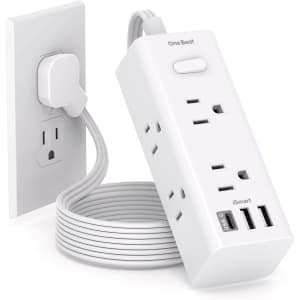 OneBeat 6-Outlet 3-USB Port Extension Cord for $10