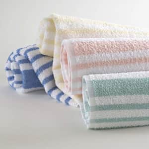 Martex Tropical Stripe Pool Towel, Jade, 12-Pack for $39