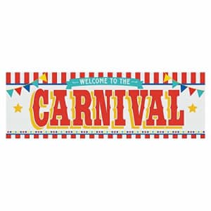 Fun Express Carnival Welcome Party Banner - 6 Feet Long - Circus Party Supplies for $10 Fun Express Carnival Welcome Party Banner - 6 Feet Long - Circus Party Supplies for $10