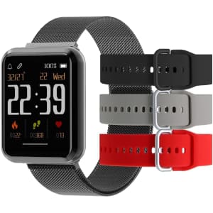 Beantech S3 Smartwatch for iOS and Android, with 3 Extra Straps for $48