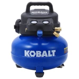 Kobalt 6-Gallon 150-PSI Portable Electric Pancake Air Compressor for $99