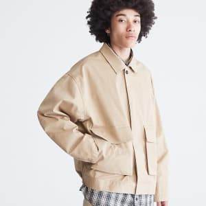 Calvin Klein Men's Khakis Twill Double Pocket Jacket for $44