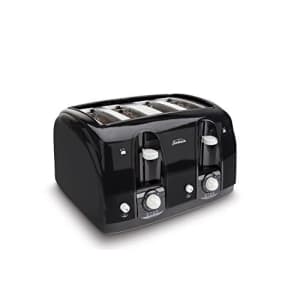 Sunbeam Wide Slot 4-Slice Toaster, Black (003911-100-000) for $50