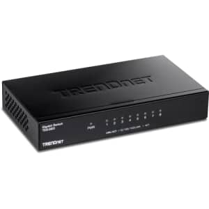 TRENDnet 8-Port Gigabit Desktop Switch, TEG-S83, 8 x Gigabit RJ-45 Ports, 16Gbps Switching for $24