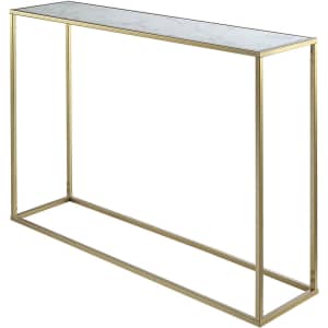 Convenience Concepts Gold Coast Faux Marble Console Table for $63