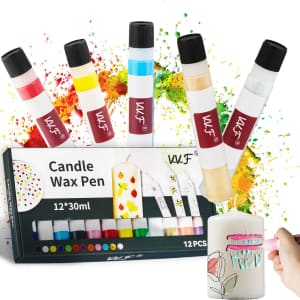 Candle Wax Pen 12-Color Set for Candle Decorating for $17