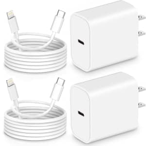 USB-C to Lightning Fast Charging Cable and Charger Set for $7