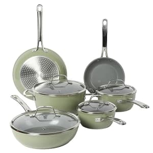 Sur La Table Kitchen Essentials 10 Piece PFA Free Non-Toxic Titanium Ceramic Nonstick Interior for $116 Sur La Table Kitchen Essentials 10 Piece PFA Free Non-Toxic Titanium Ceramic Nonstick Interior for $116