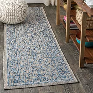 JONATHAN Y SMB106C-28 Charleston Vintage Filigree Textured Weave Indoor Outdoor Area-Rug Classic for $33