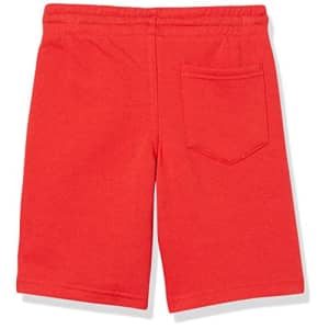 Calvin Klein Boys' Big Logo Waistband Sweat Short, Racing Red 22, 14-16 for $17