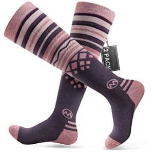 Outdoor Master Ski Socks 2-Pack Merino Wool, Non-Slip Cuff for Men & Women - Fringes,L/XL for $29 Outdoor Master Ski Socks 2-Pack Merino Wool, Non-Slip Cuff for Men & Women - Fringes,L/XL for $29