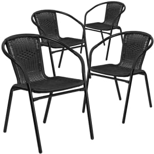 Flash Furniture All-Weather Stack Chair 4-Pack for $180