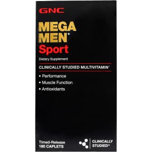 GNC Mega Men Sport Daily Multivitamin 180-Count Pack for $16 GNC Mega Men Sport Daily Multivitamin 180-Count Pack for $16