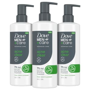 Dove Men + Care Advanced Care Cleanser 3-Pack for $13 via Sub & Save
