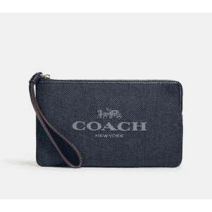 Coach Outlet Large Logo Corner Zip Wristlet for $38