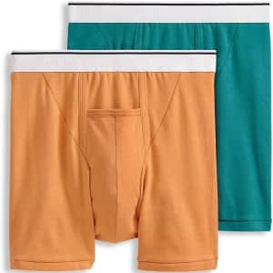 Jockey Men's Underwear Pouch 5" Boxer Briefs 2-Pack for $8