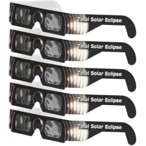 Solar Eclipse Glasses 5-Pack for $8