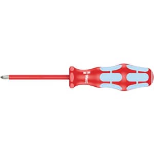 Wera 05022733001 Kraftform Stainless VDE 3162i PH Stainless Steel Phillips Screwdriver, PH 1 Head, for $9