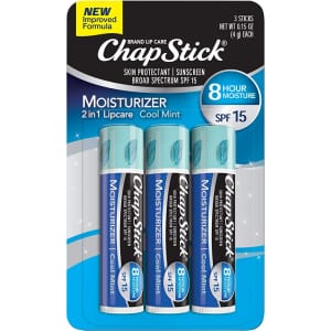 ChapStick Moisturizer Lip Balm 3-Pack for $11