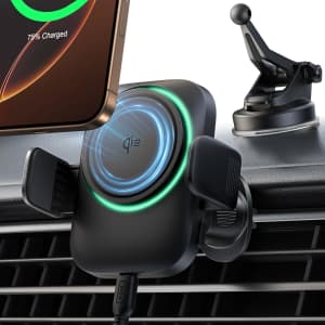 INIU Magnetic Car Mount Charger 15W with Cooling Fan for $13