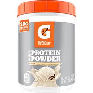 Gatorade Whey Protein Powder, Vanilla, 19.7 Ounce (20 servings per canister, 20 grams of protein for $20
