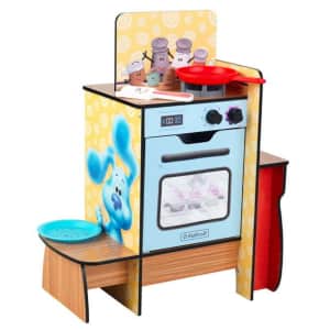 KidKraft Blue's Clues & You! Cooking-Up-Clues Wooden Play Kitchen & Handy Dandy Notebook for $40