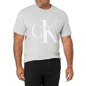 Calvin Klein Men's Monogram Crewneck T-Shirt, Heroic Grey Heather, Extra Large for $23