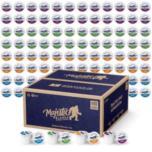 Coffee Deals at Woot. Pictured is the Majestic Blends Organic K-Cup 96-Pack for $39.99 (low by $18).