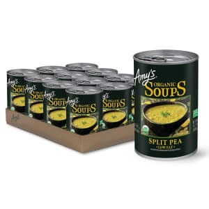 Amy's Organic Low Fat Split Pea Soup 12-Pack for $24 Amy's Organic Low Fat Split Pea Soup 12-Pack for $24