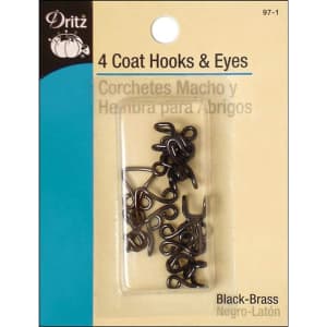 Dritz Coat Hook & Eye Closures 4-Pack for $2