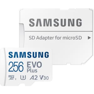 Samsung EVO Plus 256GB microSDXC Memory Card for $28