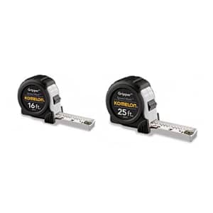 Komelon SM1625 16ft. and 25ft.Speed Mark Gripper Tape Measure Combo Pack for $18