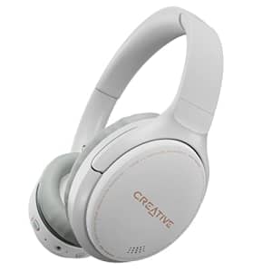 Creative Labs Creative Zen Hybrid (White) Wireless Over-Ear Headphones with Hybrid Active Noise Cancellation, for $50