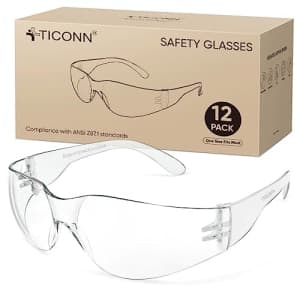 Ticonn Safety Glasses 12-Pack for $9