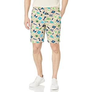 Tommy Hilfiger Men's Casual Stretch 9 Inseam Chino Shorts, Gentle Gold for $27