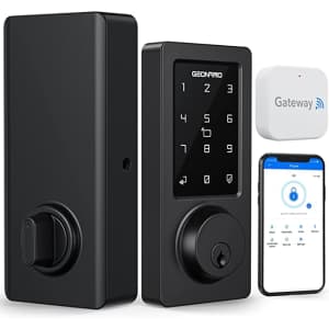 Geonfino 6-in-1 Keyless Entry Smartlock + G2 WiFi Gateway for $130