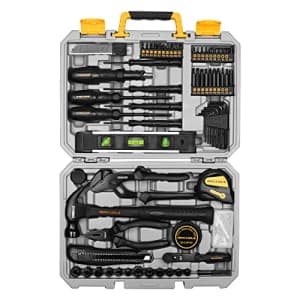 DEKOPRO 150 Piece Tool Set, General Household Hand Tool Kit, Home Repair Tool Kit with Plastic for $60