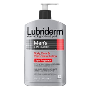 Lubriderm Men's 16-oz. 3-in-1 Lotion for $4.40 via Sub & Save Lubriderm Men's 16-oz. 3-in-1 Lotion for $4.40 via Sub & Save