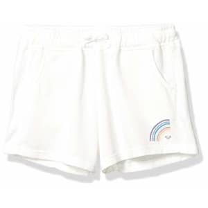 Roxy Girls' Big Middle Fleece Shorts, Snow White, 16/XX-Large for $32