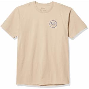 Brixton Men's Wheeler II Standard FIT Short Sleeve T-Shirt, Vanilla, XXL for $24