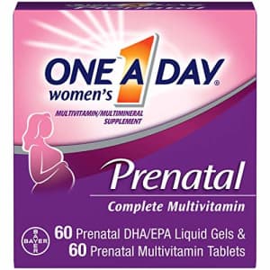 One A Day Women's Prenatal Multivitamin Two Pill Formula, Supplement for Before, During, and Post for $32 One A Day Women's Prenatal Multivitamin Two Pill Formula, Supplement for Before, During, and Post for $32
