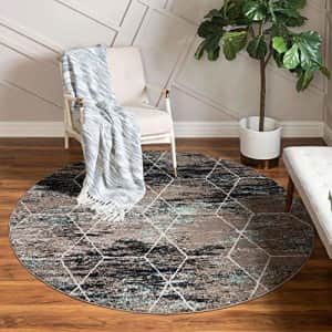 Unique Loom Trellis Frieze Collection Lattice Moroccan Geometric Modern Round Rug, 4 Feet, for $49 Unique Loom Trellis Frieze Collection Lattice Moroccan Geometric Modern Round Rug, 4 Feet, for $49