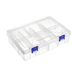 uxcell Component Storage Box - PP Adjustable 8 Grids Electronic Component Containers Tool Boxes for $19