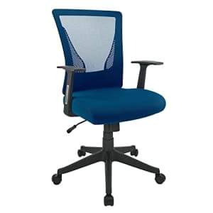 Realspace Radley Mesh/Fabric Mid-Back Task Chair, Rich Blue, BIFMA Compliant for $61