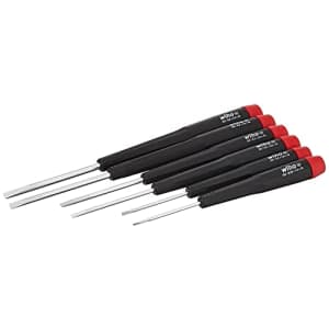 Wiha Tools Wiha 26090 Precision Slotted Screwdriver with Precision Handle, 6 Piece Set, multi, one size for $34