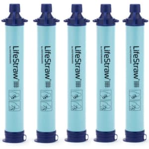 LifeStraw Personal Water Filter 5-Pack for $98